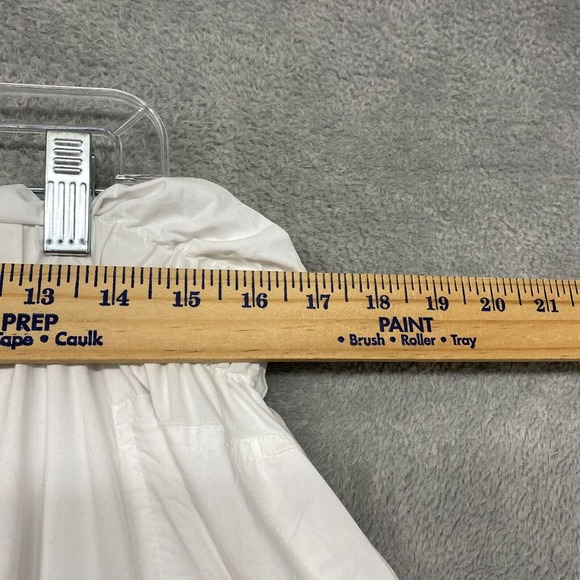 Everlane White Maxi A-Line Skirt with Smocked Detail - Picture 6 of 11